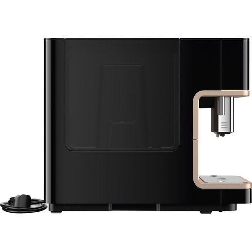 Miele CM6360 Coffee Machines Obsidian Black / Clean Steel Metallic - Side shot